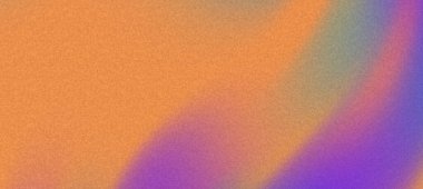 Canlı turuncu ve mor renkleri olan soyut eğimli arka plan yumuşak, rüya gibi bir atmosfer yaratıyor.