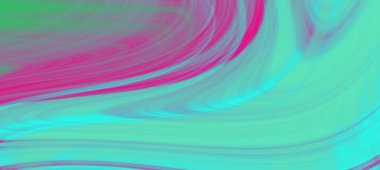 Canlı pembe ve deniz mavisi renklerinde soyut girdap desenleri, dinamik bir görsel efekt yaratır.