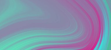 Mavi, pembe ve mor renkli soyut dalga desenleri dinamik bir görsel akış yaratıyor.