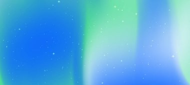 Yıldızlı zemin altında sakin bir manzarayı aydınlatan canlı auroras ile gökyüzü.