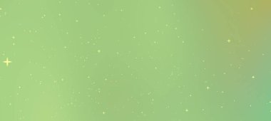 Yumuşak yeşil soyut arkaplan, parlak yıldızlar, sakinleştirme tasarımları ve duvar kağıtları için ideal.