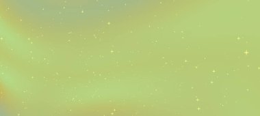 Yumuşak yeşil ve altın soyut arka plan. Parlayan yıldızlar, barışçıl tasarımlar için ideal.