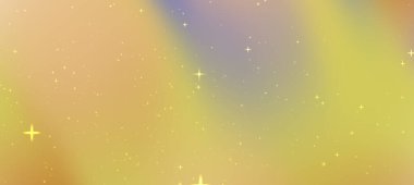 Parlak yıldızlı yumuşak pastel gradyan tasarım kullanımı için rüya gibi bir atmosfer yaratıyor.