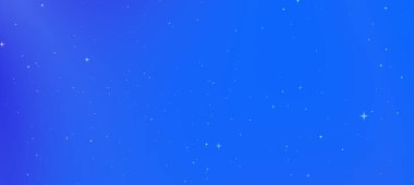 Yıldızlı gece gökyüzü mavi arkaplanlı, rahatlamak için rüya gibi bir atmosfer yaratıyor.