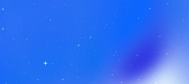 Yıldızlı gece gökyüzü mavi arkaplanlı, sakin ve sakin bir atmosfer yaratıyor.