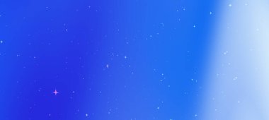 Yıldızlı gece gökyüzü, mavi bir arkaplan ve parıldayan yıldızlar, dijital sanat için ideal.