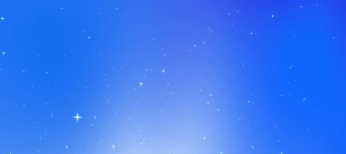 Yıldızlı gece gökyüzü mavi arkaplanlı, dinlenmek için sakin bir atmosfer yaratıyor.