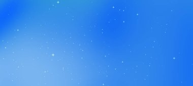 Parıldayan yıldızlarla dolu sakin mavi gökyüzü dinlenmek için sakin bir atmosfer yaratıyor.