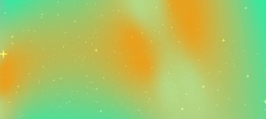 Yeşil ve turuncu yumuşak eğimli canlı soyut arkaplan rüya gibi bir atmosferi çağrıştırıyor.