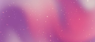 Yumuşak pembe ve mor renklere sahip soyut rüya arkaplan, yaratıcılığı için ışıldayan yıldızlar