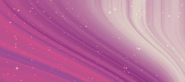 Pembe ve mor kıvrımlı, soyut eğimli arka plan, rüya gibi bir atmosfer yaratıyor.