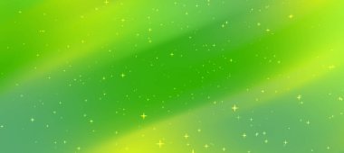 Parlak yıldızlı soyut yeşil ve sarı gradyan tasarım projeleri için uygun