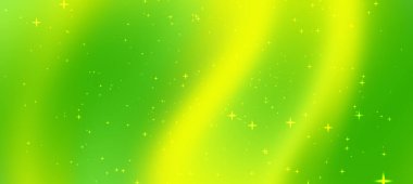 Parlak yıldızlı soyut yeşil ve sarı gradyan, tasarım projeleri için ideal