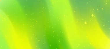 Parlak yıldızlı soyut yeşil ve sarı gradyan, tasarım projeleri için ideal.