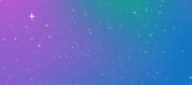 Yıldızlı ve gradyalı renkli kozmik arkaplan, dijital sanat ve tasarım projeleri için ideal