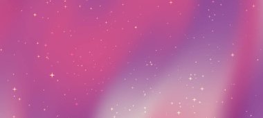 Pembe ve mor renkli parlak yıldızlı, yaratıcı tasarımlar için ideal bir arka plan.
