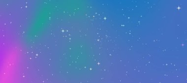 Renkli nebula ve parıldayan yıldızlarla dolu canlı bir kozmik arkaplan, dijital sanat projeleri için ideal.