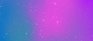 Yıldızlarla dolu canlı bir kozmik arkaplan ve dijital sanat için ideal mavi ve pembe renkler.