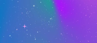 Yıldızlar ve nebula benzeri renklere sahip canlı kozmik arkaplan, dijital sanat ve tasarımlar için ideal