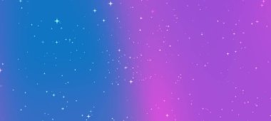 Canlı kozmik eğimli mavi ve pembe renkleri dağınık yıldızlarla harmanlayarak rüya gibi bir atmosfer yaratıyor.