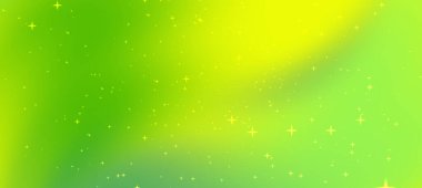 Parlayan yıldızlarla dolu canlı yeşil soyut bir arkaplan tasarım ve yaratıcı projeler için ideal.