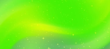 Parlak yıldızlı canlı yeşil arkaplan, dijital tasarım ve yaratıcı projeler için ideal