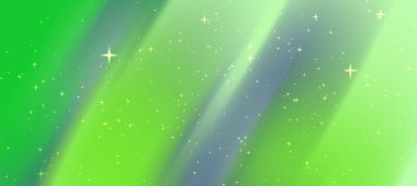 Parlayan yıldızlı canlı yeşil ve mavi soyut arkaplan, dijital tasarım projeleri için ideal