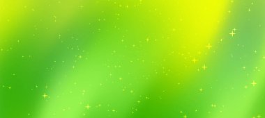 Parlak elementlerle dolu canlı yeşil ve sarı soyut arkaplan, tasarım projeleri için ideal