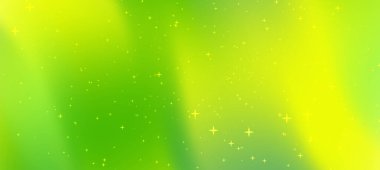 Parlak yıldızlı parlak yeşil ve sarı arkaplan, tasarım ve dijital kullanım için ideal