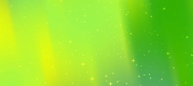 Parlak yıldızlı parlak yeşil ve sarı arkaplan, dijital tasarımlar için ideal.