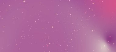 Parlak yıldızlı canlı pembe kozmik arkaplan, rüya gibi tasarımlar ve dijital sanat için ideal.