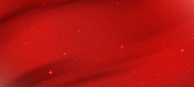 Parlayan yıldızlı soyut kırmızı arkaplan, festival tasarımları ve kutlamalar için ideal
