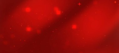 Ilık ve davetkar bir atmosfer yaratan parlak parçacıklar içeren soyut kırmızı arkaplan (1))