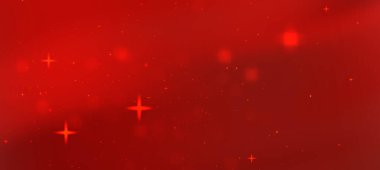 Parlak yıldızlı canlı kırmızı arka plan, kutlamalar için ideal bir şenlik atmosferi yaratıyor.