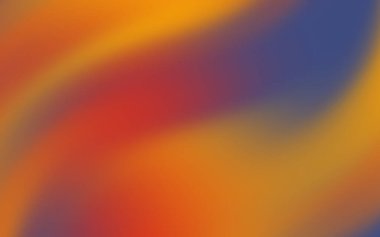 Turuncu, kırmızı ve mavi renkli kıvrımlar dinamik bir arka plan etkisi yaratıyor.