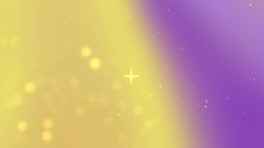 Yumuşak sarı ve mor renkli parlak ışık efektlerine sahip soyut eğimli arkaplan