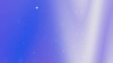 Yumuşak Bokeh ışıkları ve yıldızları olan soyut eğimli arkaplan rüya gibi bir atmosfer yaratıyor.