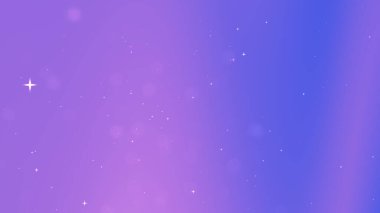 Yumuşak mor ve mavi renklere sahip soyut gradyan arkaplan, ince parlak elementler içerir