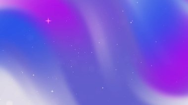 Kıvrımlı mor ve mavi renkli, yıldızlarla benekli, dijital tasarım için ideal soyut gradyan arkaplan