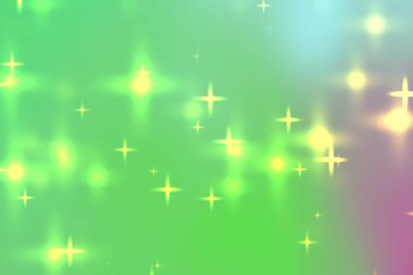 Parlak yıldızlı ve yumuşak eğimli renkli soyut arka plan rüya gibi bir atmosfer yaratıyor.