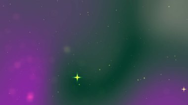 Yıldızlar ve nebulalar ile renkli bir kozmik zemin, dijital sanat için rüya gibi bir atmosfer yaratıyor.