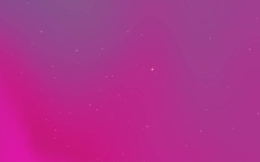 Pembe ve mor renklerin dağılmış yıldızlarla değişimini içeren canlı bir kozmik arkaplan.