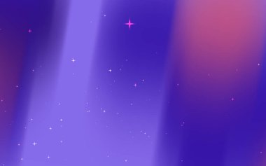 Morumsu renklere ve parıldayan yıldızlara sahip canlı bir kozmik arkaplan, rüya gibi tasarımlar için ideal.