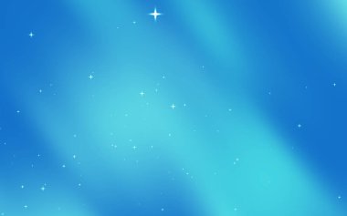 Yumuşak eğimlere ve parıldayan yıldızlara sahip sakin mavi soyut bir arkaplan, sakinleştirici tasarımlar için ideal.