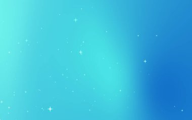 Işıl ışıl yıldızlarla dolu sakin mavi bir arkaplan, sakinleştirici tasarımlar veya dijital sanat için ideal.