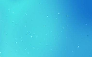 Parıldayan yıldızların oluşturduğu sakin mavi bir arkaplan tasarım ve sunumlar için ideal.