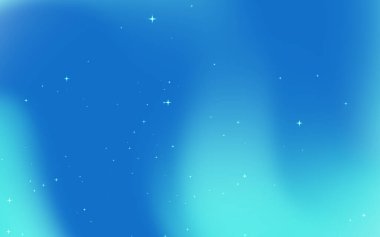 Parıldayan yıldızlarla, sakin ve rüya gibi bir atmosferi çağrıştıran sakin, mavi bir arkaplan.