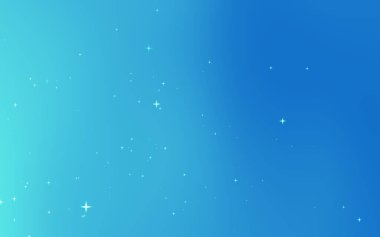 Parıldayan yıldızlarla, dijital tasarım ve sunumlar için ideal, dingin, mavi bir arkaplan