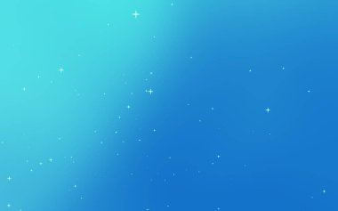 Parıldayan yıldızlarla dolu sakin mavi bir arkaplan. Sakinleştirici tasarım veya duvar kağıdı için mükemmel.