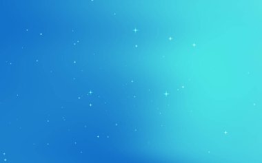 Parıldayan yıldızlarla dolu sakin mavi bir arkaplan, dijital tasarım ve sunumlar için mükemmel.